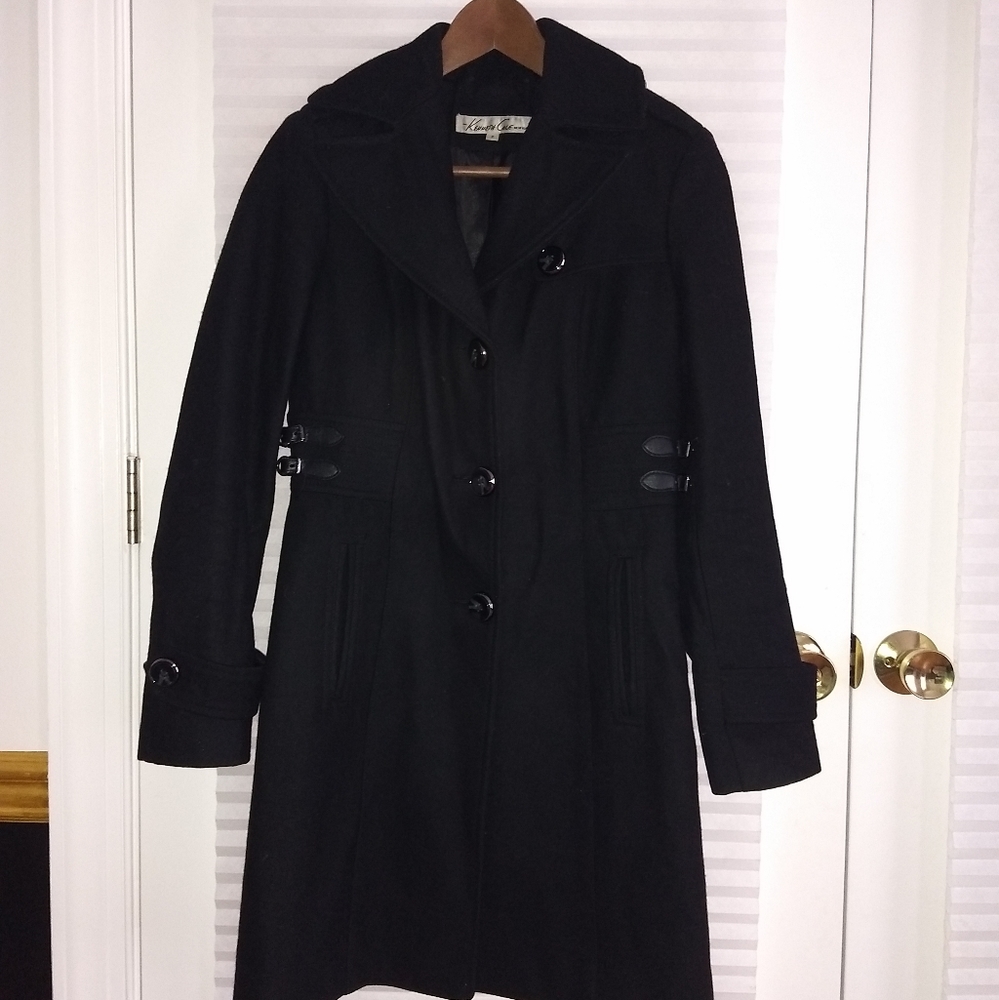Kenneth Cole black wool coat